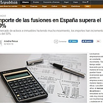 Importe de las fusiones en Espaa supera el 50%